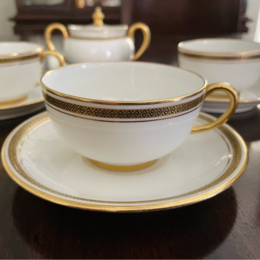 Limoges for Gump's - Antique White Porcelain China w Gold Gilt. VGUC and rare!